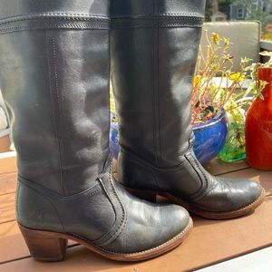 Frye Jane Knee High Heeled Boots, Black, 7.5 B